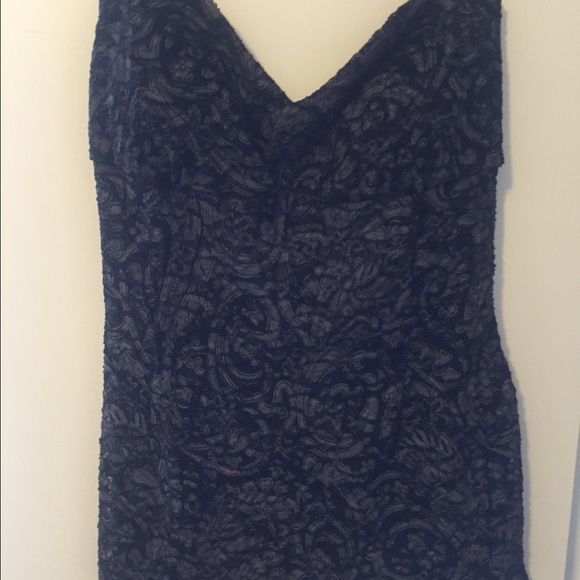 Black strapless top