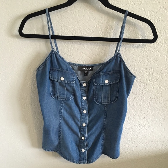 Denim strappy top Clearance
