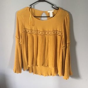 Flowy mustard yellow shirt