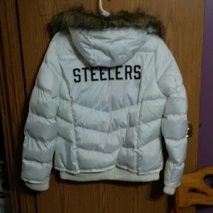 Ladies XL Pittsburgh steelers hooded zip up jacket