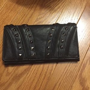 Black studded wallet