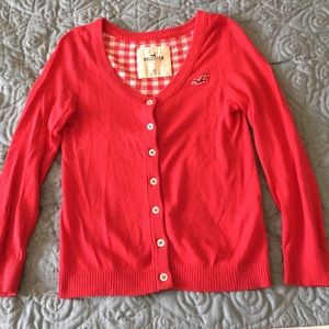 Never worn hollister bright red sweater
