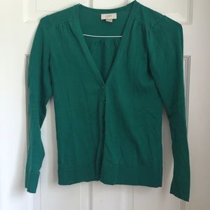 LOFT // emerald green cardigan