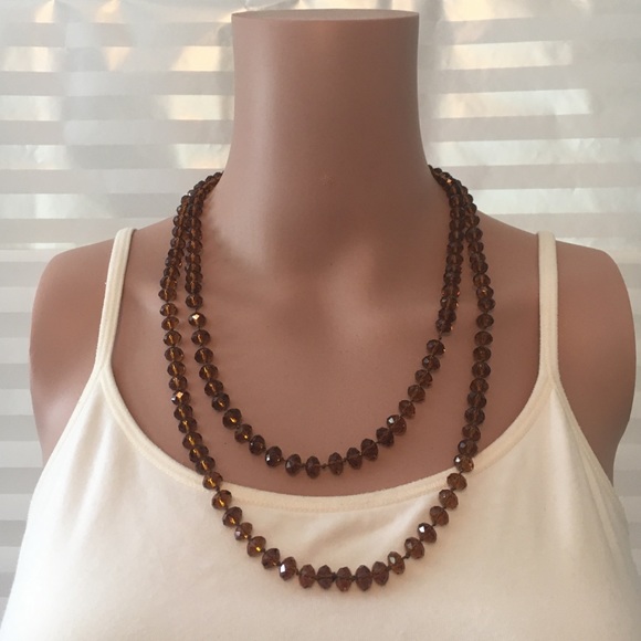 Beaded Amber Necklace