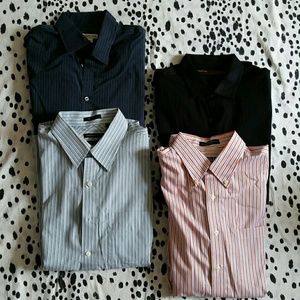 4 Men's Large collared  shirts-varied brands