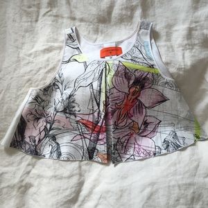 A multi colored Clover Canyon crop top. Worn once.
