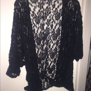 Black lace cardigan