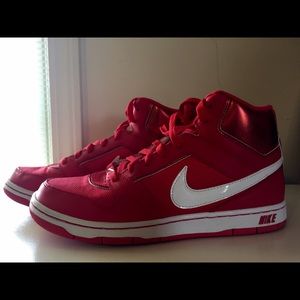 Nike Red High-Top Sneakers (not heels)