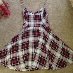 Plaid skater dress