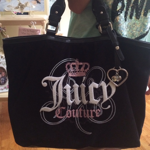 Designer Juicy Couture Black Tote Bag