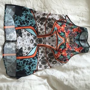 Multicolored Clover Canyon blouse. Worn 5 times.