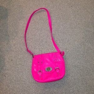 Neon Pink Crossbody Purse