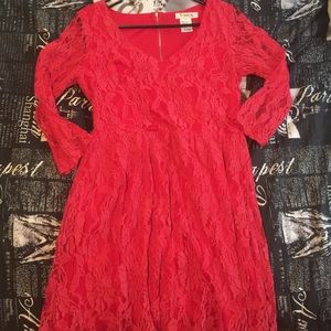 Lace Red Dress
