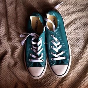 Teal Low Top Converse