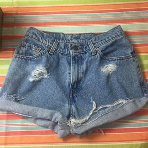 Levis high waisted shorts
