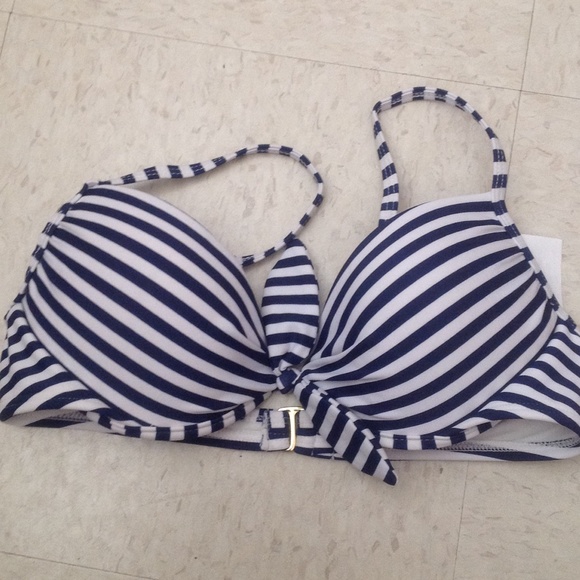 STRIPED BIKINI TOP