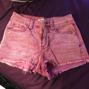 Pink corduroy shorts pac sun