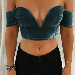 Velvet Crop Top