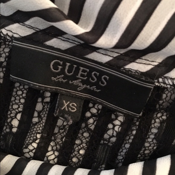 GUESS striped chiffon crop top - Picture 4 of 4