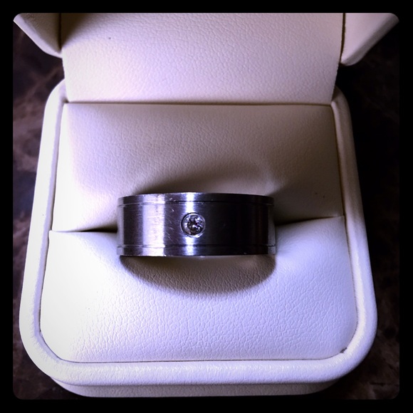 Stainless Steel Ring with diamond