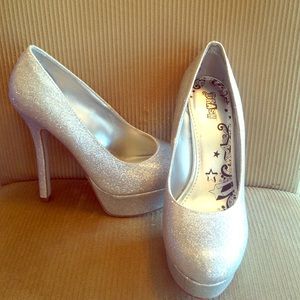 Tall, glitter heels