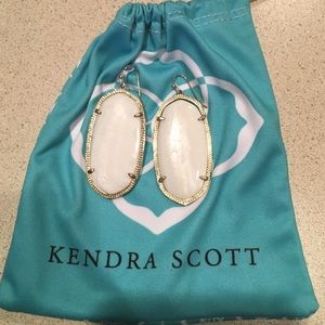 Kendra Scott White Danielle Earrings