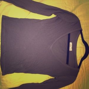 Hollister long-sleeve v-neck crop top