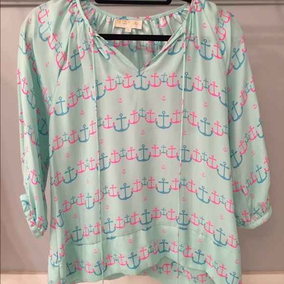 Britt Ryan nautical silk blouse