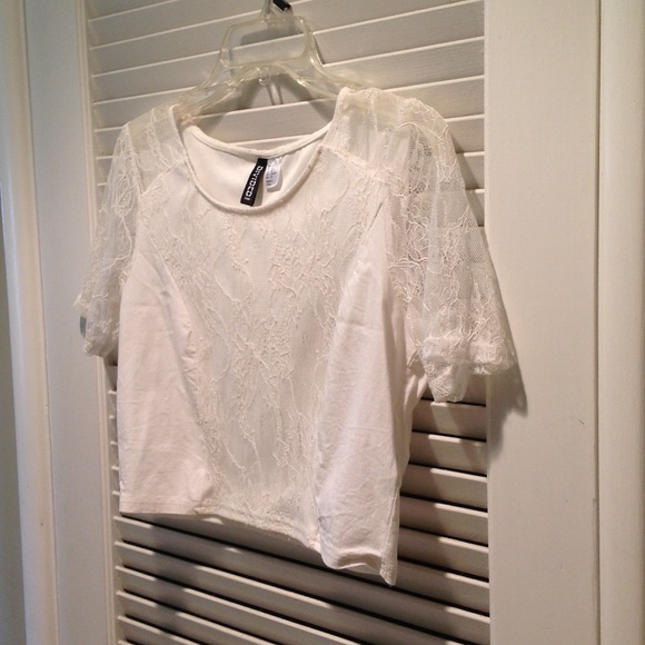 Ivory Lace Crop Top