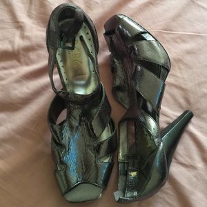 BCBG silver Heeled Sandal