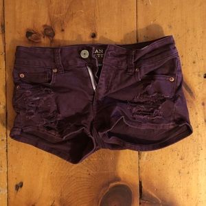 American Eagle Maroon Jean Shorts