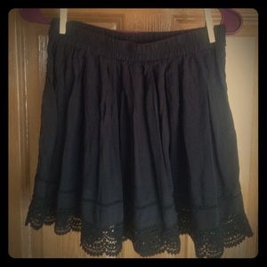 Black Cotton Skirt
