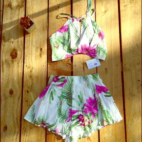 Henri Girl Tops - SOLD Tropical Print Set from Henri Girl