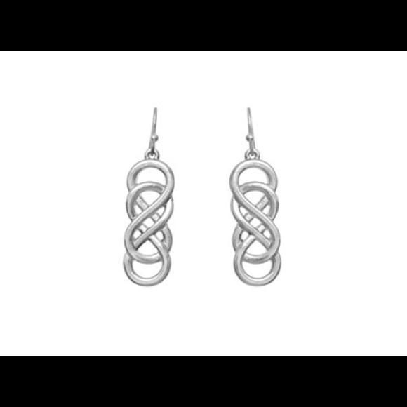 Jewelry - infinity twisted silver or gold earrings.