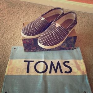 TOMS classic grey wool dot shoes