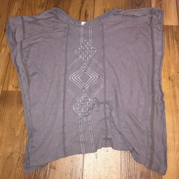 Flowing Aztec Gray Top