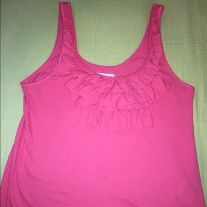 Hollister pink ruffle tank top