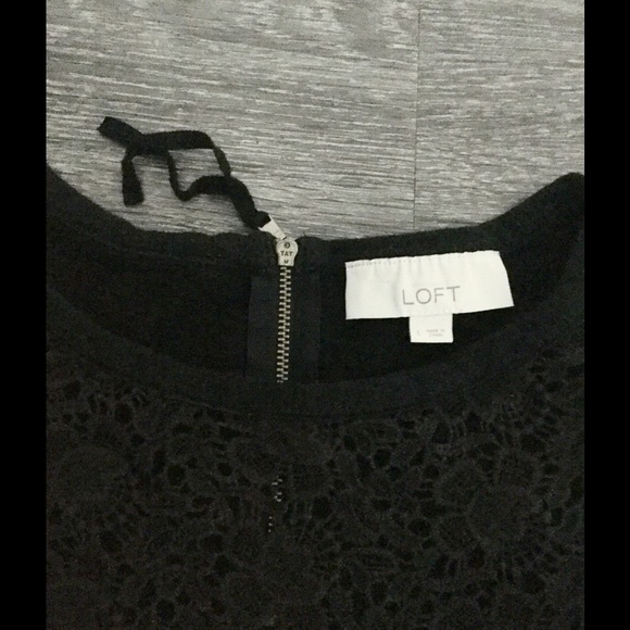 Black floral top Ann Taylor Loft