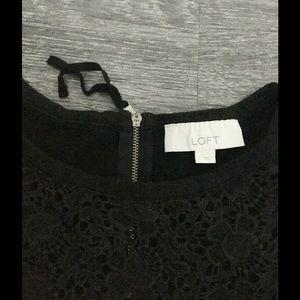 Black floral top Ann Taylor Loft