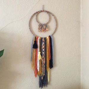 Handmade Firey Dream Catcher Style Wall Hanging