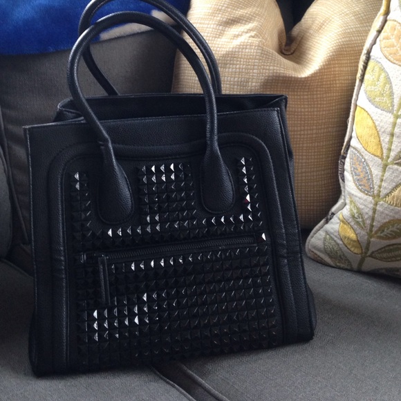 Studded leather bag