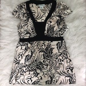 Sale‼️Black cream tunic top dressy shirt Maternity