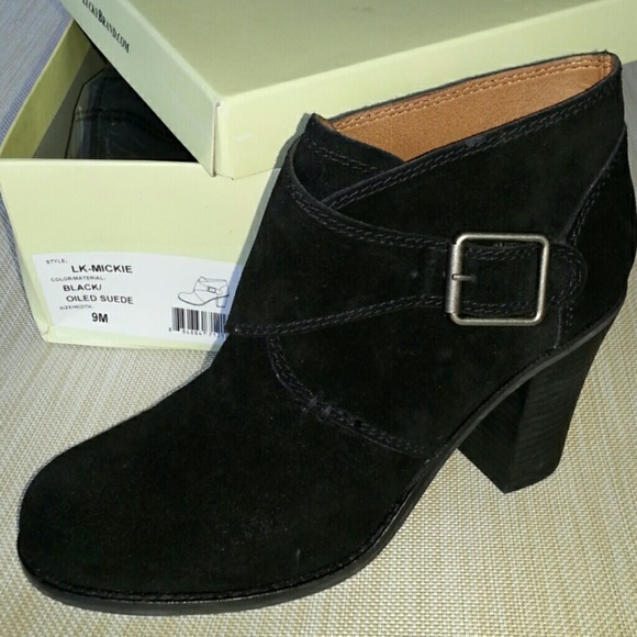 Lucky Brand Ankle Boots Black Suede NWB
