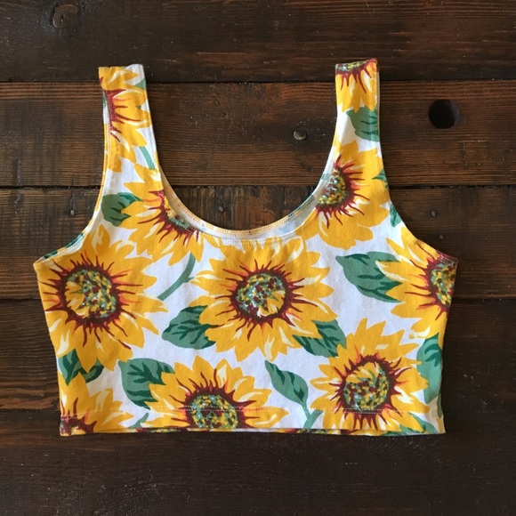 American Apparel Sunflower Crop Top