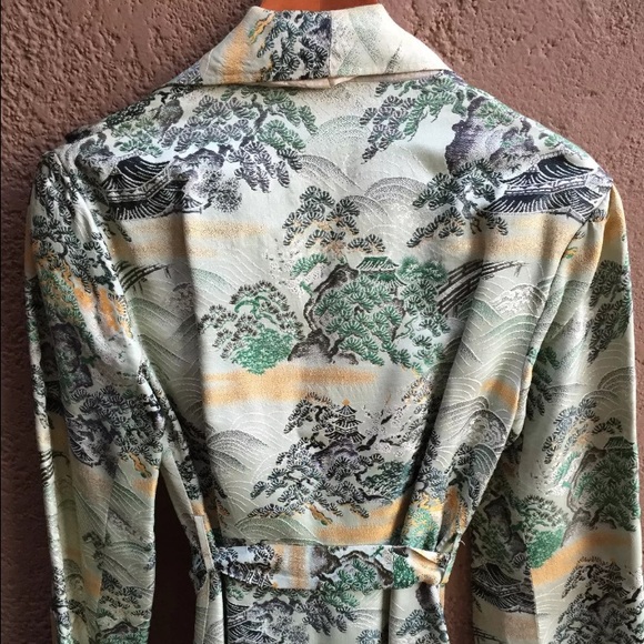 Vintage 1930s Brocade Dressing Gown Robe Tassels - Picture 4 of 4