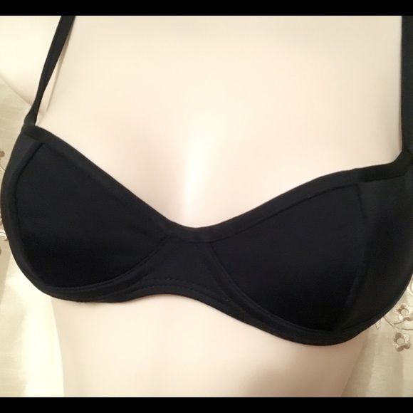 Vintage black bra top Brazilian bikini Salinas XS - Picture 2 of 4