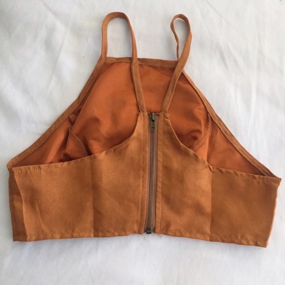 Tan Faux Suede Top - Picture 3 of 4