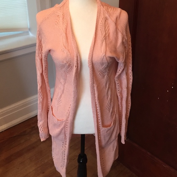 Blush/peach long sweater