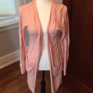 Blush/peach long sweater