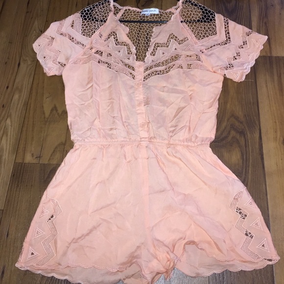 Peach Aztec Honey Punch Romper